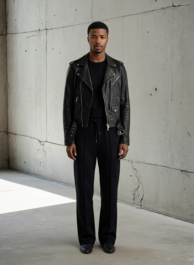 Chiodo in vera pelle destroy - Jalmes