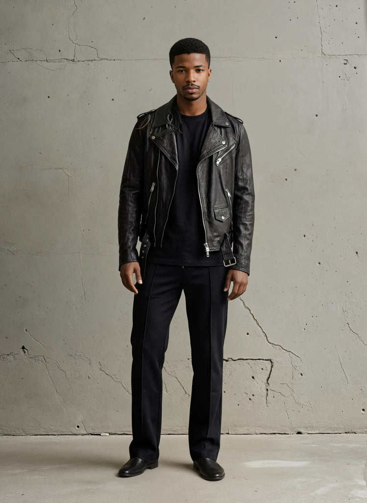 Chiodo in vera pelle destroy - Jalmes