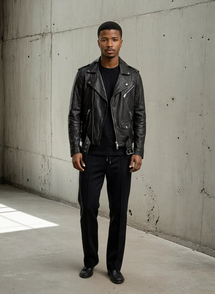 Chiodo in vera pelle destroy - Jalmes